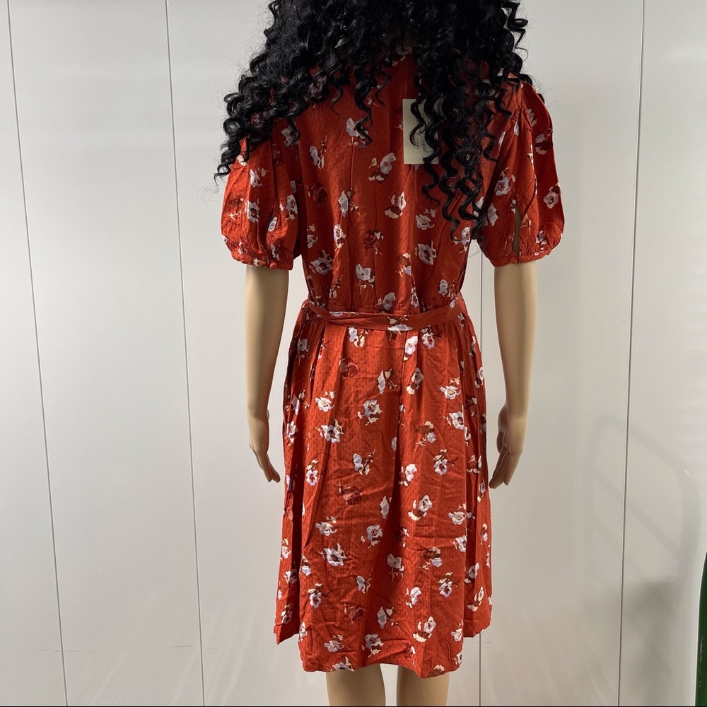 EUC Universal Thread button-front romantic autumn floral dress, L - Picture 9 of 9